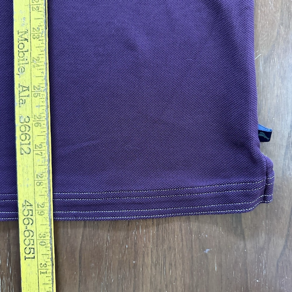 Tommy Bahama Men's XL Polo Burgandy Textured Short Sleeve - Picture 6 of 6